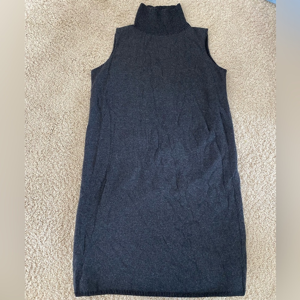 Lafayette 148 New York Mock Neck Sleeveless Cashmere/Wool Sheath Dress